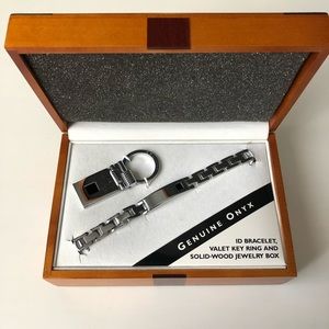 Genuine Black Onyx Bracelet and Key Chain